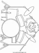Batteria Schlagzeug Ausmalen Tamburo Drummer Malvorlage Diverse Misti Gratismalvorlagen sketch template