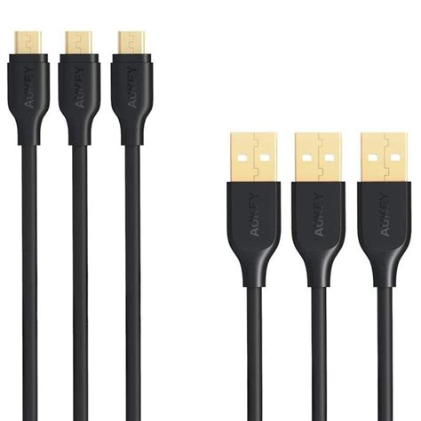 Jual Aukey Cb Md3 Micro Usb Cable Gold Plate Connector 1 Kotak 3 Cable