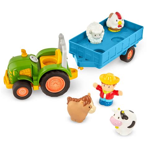 battat farm toys  toddlers kids lights sounds toy tractor pc pretend play set