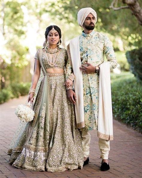 bride  groom dress colour combination indian wedding outfits