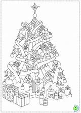 Coloring Dinokids Tree Christmas Close Print sketch template