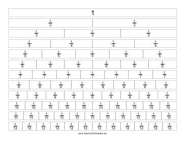 fraction grid template  labels teachers printables