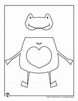 Puppets Puppet Coloring Valentines sketch template