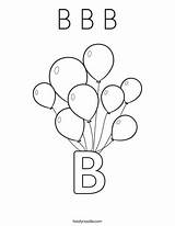 Coloring Letter Pages Sheet Alphabet Balloon Book Birthday Balloons Printable Nanny Happy Colouring Preschool Letters Print Noodle Tracing Outline Twistynoodle sketch template
