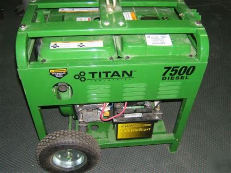 titan  diesel generator warranty   remote