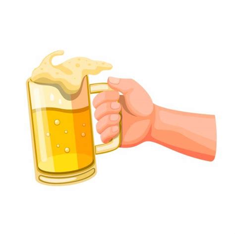 20 hand spilling beer stock illustrations royalty free vector
