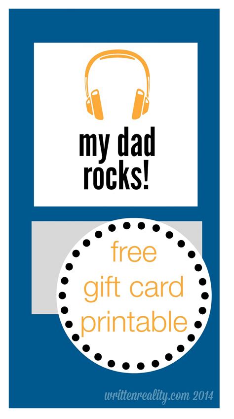 gift card printable written reality