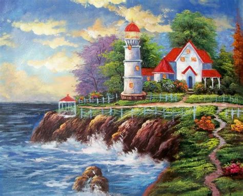 pin  robin allen  lighthouses lighthouse painting painting