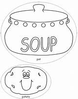 Soup Coloring Pages Stone Printable Getcolorings Vegetable Template Popular Results Anycoloring sketch template