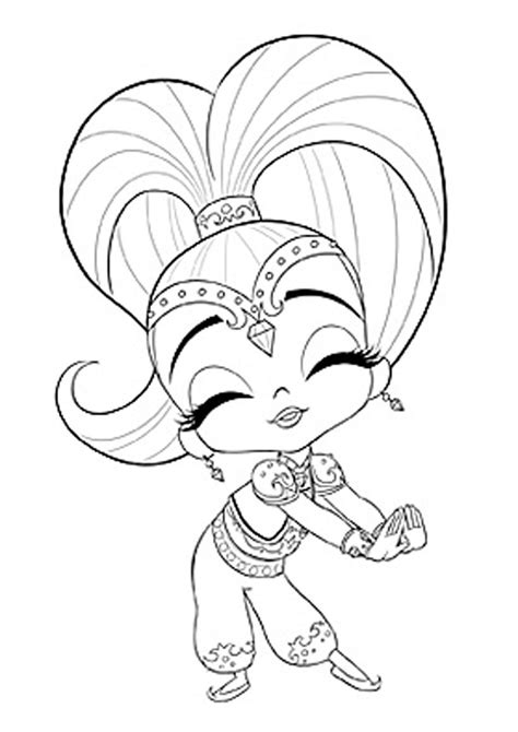 coloring pages shimmer  shine coloring pages pinterest