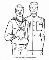 Armed Soldat Sailor Mewarnai Corps Veterans Gambar Tentara Ausmalbild Coloringhome Bahansekolahminggu Letzte sketch template