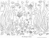 Ocean Coloring Sea Pages Under Life Waves Colouring Kids Sheet Deep Color Adult Clipart Drawing Adults Sheets Print Template Templates sketch template