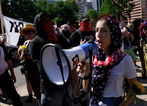 group protesting sharia clashes with counter protesters in denver