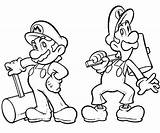 Mario Luigi Coloring Pages Printable Drawing Super Color Print Getcolorings Brothers Bros Getdrawings Printablee sketch template