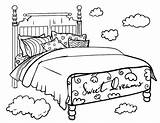 Bed Coloring Colouring Bedroom Pages Bedtime Clipart Printable Cartoon Coloringcafe Drawing Kids Color Sheets Beds Pdf Template Big Clip Printables sketch template