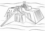Ziggurat Mesopotamia Magno Alejandro Architecture sketch template