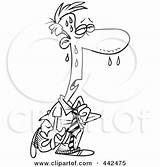 Hot Cartoon Businessman Sweaty Outline Toonaday Royalty Illustration Rf Clip Sweat sketch template