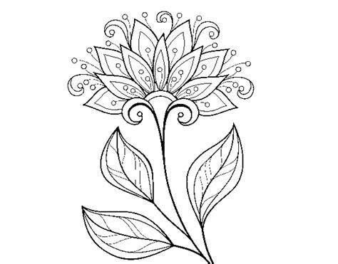 decorative flower coloring page coloringcrewcom