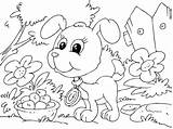 Puppy Coloring Pages Sweet Printable Print Size sketch template