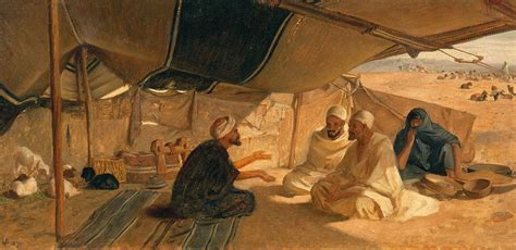 Arabs In The Desert Painting By Frederick Goodall