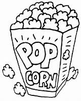 Popcorn Coloring Pages Printable Box Drawing Pop Corn Kids Snack Color Template Food Colouring Kernel Healthiest Sheet Colored Fylla Teckningar sketch template