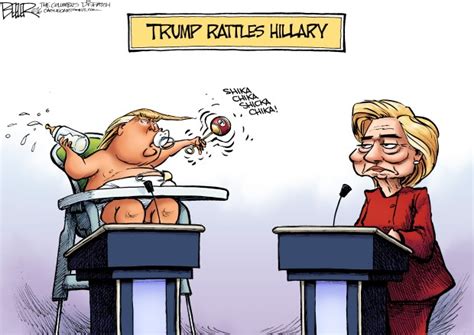 cartoons   day  presidential debate  hillary clinton  donald trump