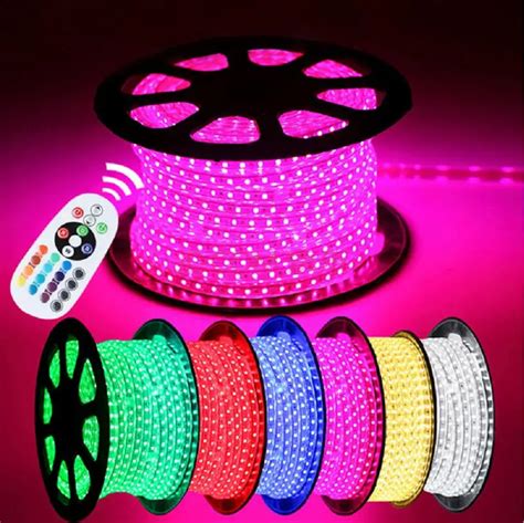 smd   rgb led strip waterproof changeable flexible led rope ribbon strip light