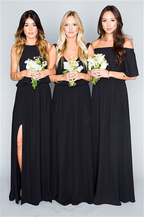 don t miss these 22 black bridesmaid dresses for your fall and winter