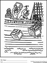 Boston Tea Party Coloring Pages Drawing Printable Measurement Ship Clipart Kids Drawings Color Popular Getcolorings Library Getdrawings Paintingvalley Choose Board sketch template