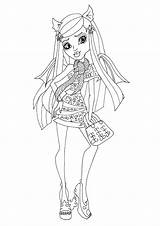 Monster High Coloring Pages Rochelle Ghouls Goyle Night Characters Sheet Printable Getcolorings Print Getdrawings sketch template