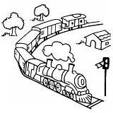 Coloring Railroad Train Steam Toy Amazing sketch template