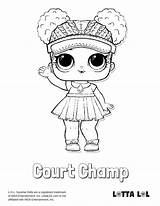 Lol Champ Court Coloring Pages Surprise Doll Lotta sketch template