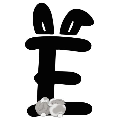 easter bunny alphabet letters  printable digital letters uppercase