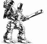 Coloring Pages Mech Mecha Robot Robots X4 Robotech Mechwarrior Macross Sci Fi Saga Rdf Template Drawings Fiction Battle Tech Technology sketch template
