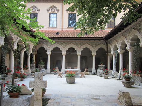 ancient monastry courtyard