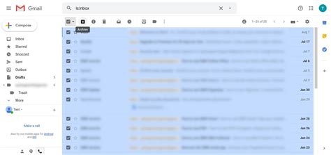 empty  gmail inbox quickly