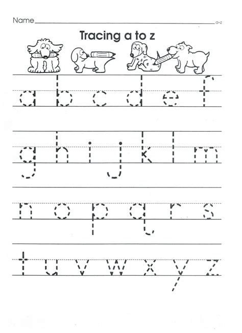 tracing letters  preschool printables