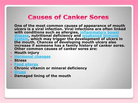 ppt canker sore causes symptoms diagnosis and