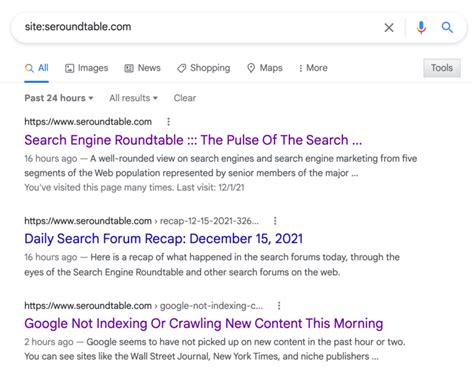 google confirmed serving issue  google search results