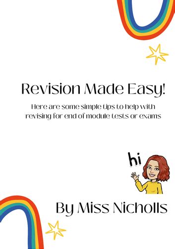 revision guide teaching resources