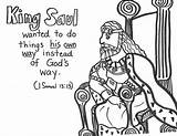 Saul King Bible Coloring God Disobeys Pages Sunday School Kids Crafts Craft Preschool Activities Activity Sheets David Lessons Way Gods sketch template