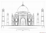 Mahal Taj Dessiner Dessin Supercoloring Etape sketch template