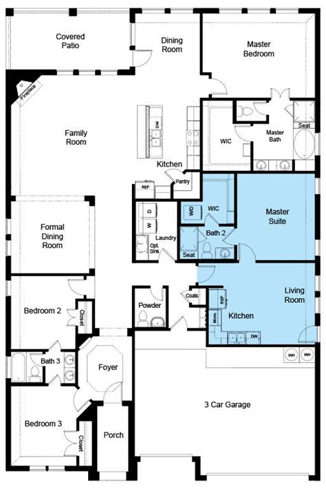 legacy twin mills fort worth texas dr horton multigenerational house plans  house