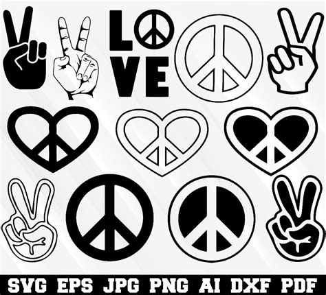 peace sign svg peace svg peace sign silhouette peace etsy