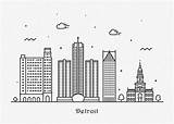 Detroit Drawing Inspirowl Cityscape Poster Travel 10th Uploaded March Which sketch template