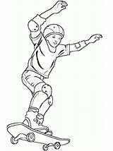 Skateboard Coloring Boy Pages Cool sketch template
