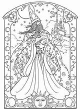 Colouring Witch Books Jardins Secretos Printable Wizards sketch template