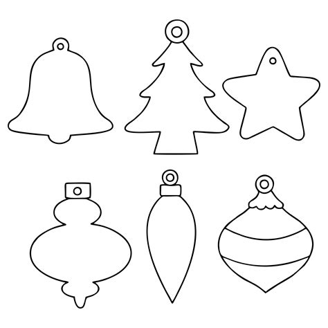 christmas printable ornament shapes     printablee