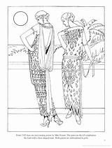 Twenties Roaring Fashions sketch template