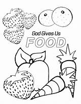 Coloring Sunday Food Pages School Preschool Bible God Gives Kids Color Made Sheets Animals Print Lessons Gave Lesson Printable Children sketch template